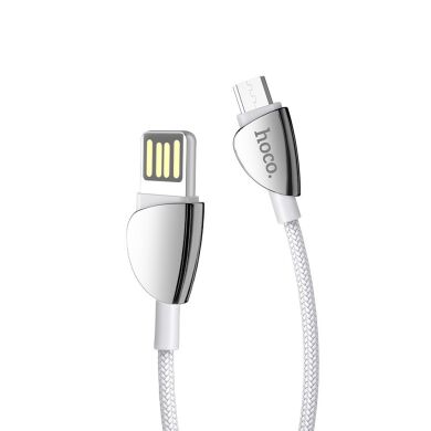 USB кабель HOCO microUSB U62 Simple 1.2m Silver
