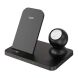 БЗП XO WX018 15W 3 in 1 (for iPhone+iWatch+AirPods) Black