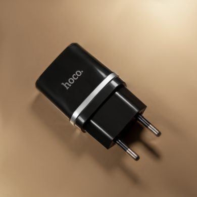 МЗП Hoco C12 2.4A/2 USB + microUSB cable Black
