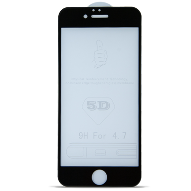 Захисне скло 5D for iPhone 6/6S Black (no package)