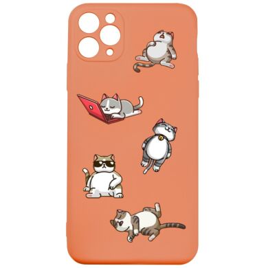 Чохол MiaMi Cartoon for iPhone 11 Pro Orange Lazy Cat #4
