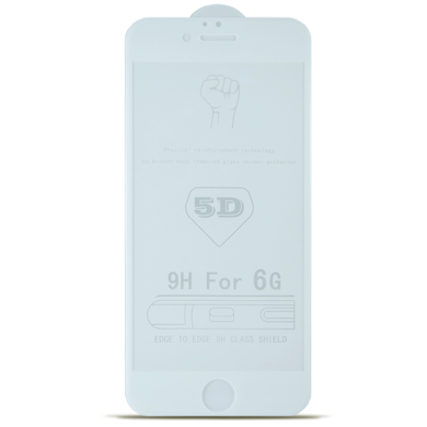 Захисне скло 5D for iPhone 6/6S White (no package)