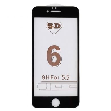 Захисне скло 5D for iPhone 6+/6S+ Black (no package)