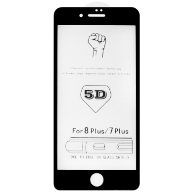 Захисне скло 5D for iPhone 7+/8+ Black в упаковке