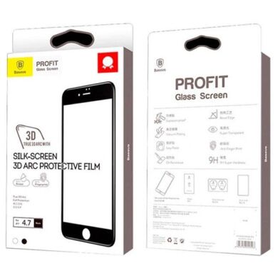 Захисне скло 3D Baseus (0.3mm) for iPhone 7 Plus/8 Plus (SGAPIPH8P-KA01) Black
