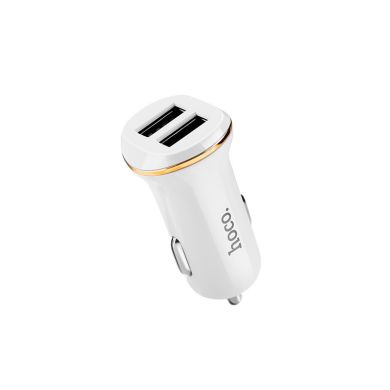 АЗП Hoco Z1 2.1A/2 USB + microUSB cable White