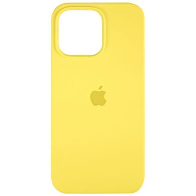 Original Soft Case Full Cover for iPhone 15 Pro Max Yellow (04)