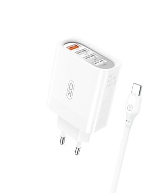 МЗП QC 3.0 XO L100 36W (18W/1USB + 2.4A/3 USB) + Type-C
