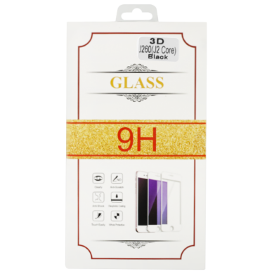 Захисне скло 3D for Samsung J260 (J2 Core) Black в упаковке
