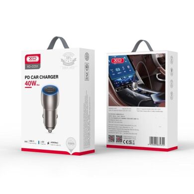 АЗП XO CC51 2 Type-C PD (40W) Black