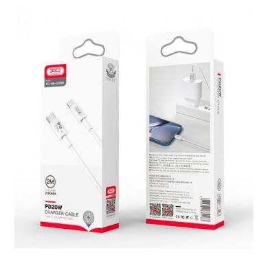 Кабель XO PD Type-C to Lightning NBQ189A 20W 1m White