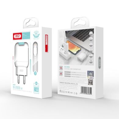 МЗП XO L78 2.4A/2USB + microUSB White
