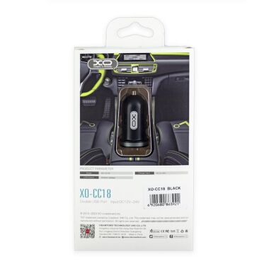 АЗП XO CC18 2.1A/2 USB Black