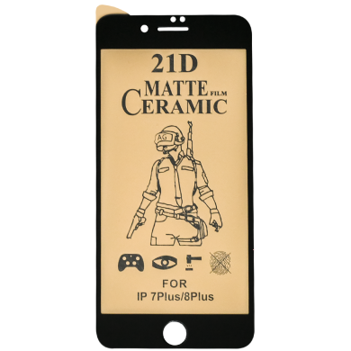 Matte Ceramic Glass for iPhone 7 Plus/8 Plus Black