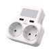 МЗП Adapter XO WL-09 EU 2AC+2USB White