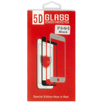 Захисне скло 5D for iPhone 6+/6+S Black в упаковке