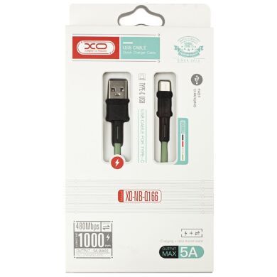 Кабель XO Type-C NBQ166 5A/1m Green