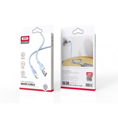 Кабель XO lightning NB208 Liquid Silicone 2.1A/1m Blue