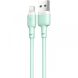 Кабель XO lightning NB208 Liquid Silicone 2.1A/1m Green