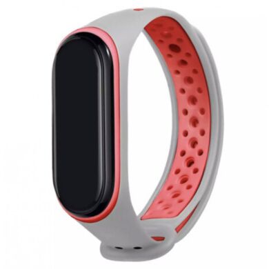 Ремінець Mi Band 3/4 Sport Grey&Red