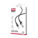 Кабель XO microUSB NB208 Liquid Silicone 2.1A/1m Black
