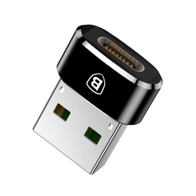 Перехідник Baseus USB Male to Type-C Female (5A) Black