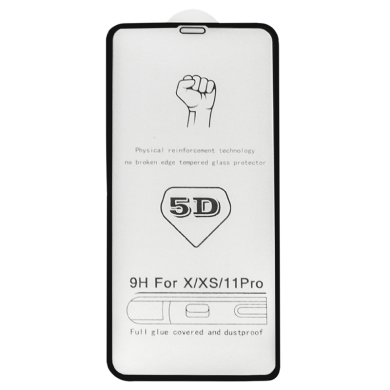 Захисне скло 5D for iPhone X/XS/11 Pro Black в упаковке