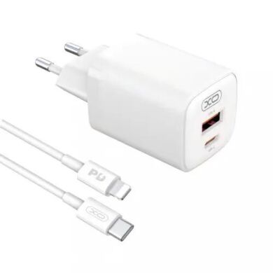 МЗП PD XO L96 30W/1 USB 1 USB-C + Lightning White