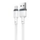 Кабель XO microUSB NB208 Liquid Silicone 2.1A/1m White