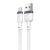Кабель XO microUSB NB208 Liquid Silicone 2.1A/1m White