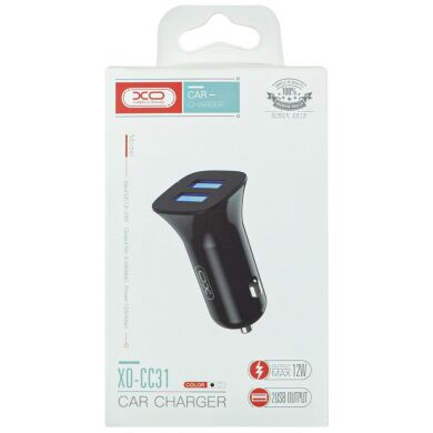 АЗП XO TZ10/CC31 2.4A/2 USB Black