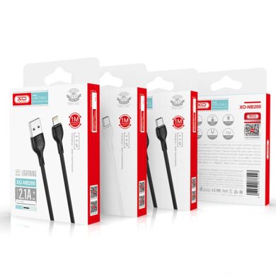 Кабель XO lightning NB200 2.1A/2m Black