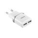 МЗП Hoco C12 2.4A/2 USB + lightning cable White