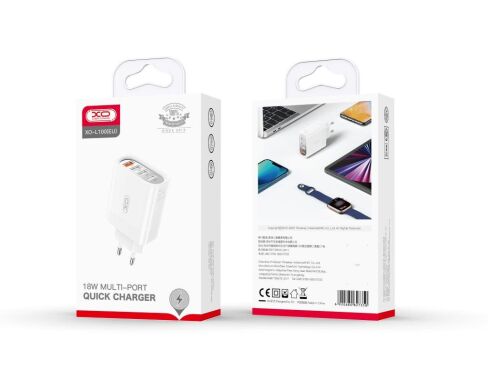 МЗП QC 3.0 XO L100 36W (18W/1USB + 2.4A/3 USB)